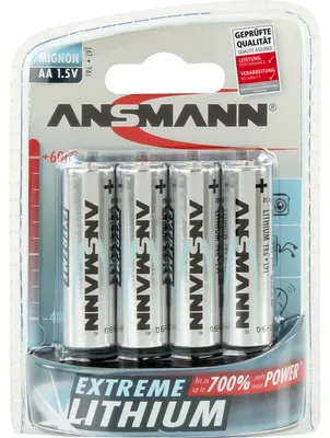 Image de ANSMANN Mignon Extreme Lithium - Pile 4 x type AA - Li
