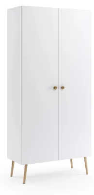 Obrázek produktu pro Policová skříň 87 cm NILSA - bílá / hnědá