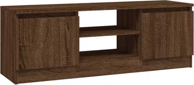 Zdjęcie produktu dla vidaXL Szafka pod telewizor z drzwiczkami w kolorze brązowego dębu 102x30x36 cm