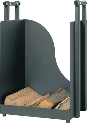 Produktbild von Holzkorb Holzkiste Kaminholzkorb anthrazit beschichtet B  H  T = 40 x 57 x 36 cm