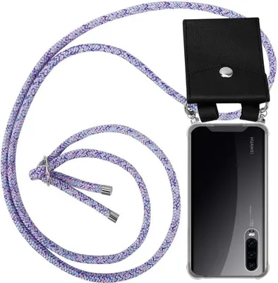 Produktbild von Cadorabo Schutzhülle für Huawei P30 Hülle in Lila Handy Kette Kordel abnehmbares Etui