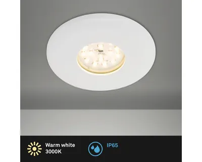 Obrázok produktu pre LED vstavané svietidlo IP65 1x5W 1x400 lm 3000 K biela Ø 9,3/6,8 cm 230V