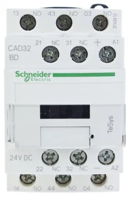 Imagen del producto de Schneider Electric TeSys CAD, relé de potencia, color gris