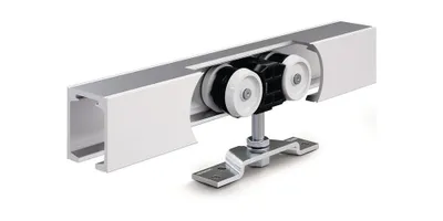 Produktbild von Geze Schiebetürbeschlag Perlan 140 Flügelbreite 131-150cm EV1 mi.Winkel - 119340