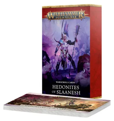 Produktbild von Warhammer Age of Sigmar Hedonites of Slaanesh Warscroll Cards Englisch