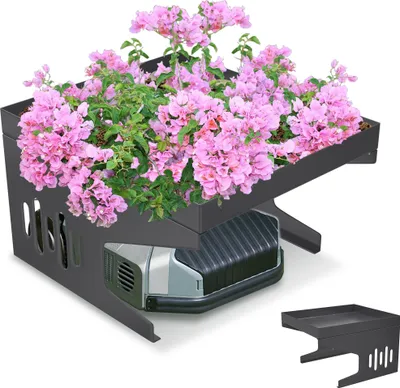 Produktbild von XMTECH garáž pre robotické kosačky s boxom na sadenie, strecha odolná voči poveternostným vplyvom, prístrešok, 43x60x70cm, prístrešok pre kosačky, kov, nerezová oceľ