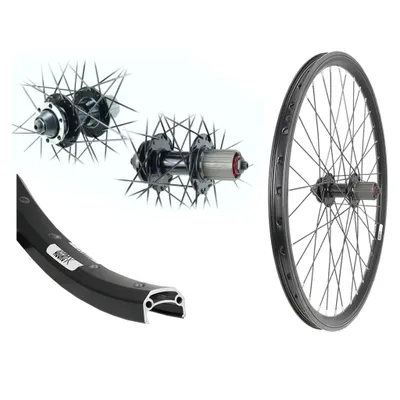 Produktbild von Aggro-X 24 Zoll Hinterrad Disk Hohlkammer schwarz Laufrad 6-Loch schwarz 8-10fach 19-507