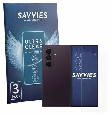 Produktbild von 6x Für Samsung Galaxy Z Fold 8 Ultra (Display+Kamera) Schutzfolie Savvies Displayschutz Display Schutz Folie Klar Transparent