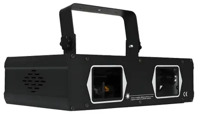 Produktbild von Laserlichtprojektor, DMX-Steuerung, Vollfarbmuster, Scannerlampe 2 Köpfe