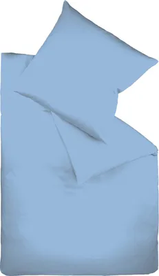 Produktbild von Fleuresse Mako-Satin-Bettwäsche colours mittelblau 6031