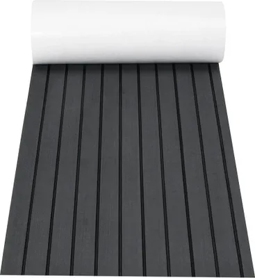 Produktbild von Teak-Optik EVA-Schaum Bootsdeckbelag - Marine-Bodenbelag - 240×60 cm, 6 mm - Rutschfest - Wasserbeständig - Beige