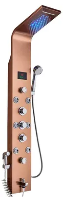 Produktbild von Duschpaneel, LED-Temperaturanzeige, Multifunktionsdesign, Rosen Gold 8009