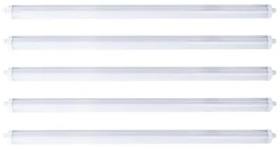Produktbild von 5er Set LED Wannenleuchte, weiß, IP65, neutralweiß, L 150 cm
