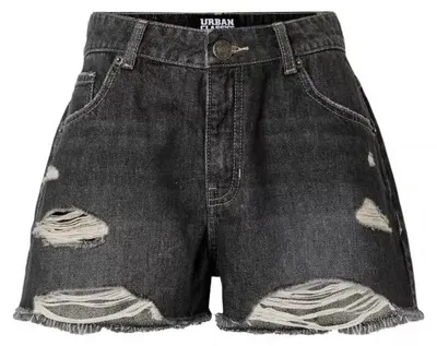 Imagen del producto de Pantalones cortos para mujer URBAN CLASSICS modelo TB8193, color negro, lavado, talla 32