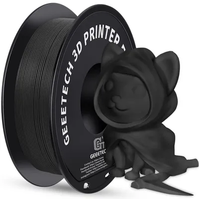 PLA-Filament 1,75 mm, 1 kg Spule, schwarz für 3D-Drucker