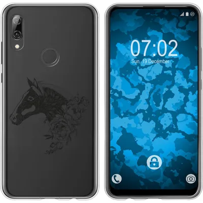 Produktbild von PhoneNatic Case kompatibel mit Huawei P Smart Z Silikon-Hülle Floral Pferd M5-1