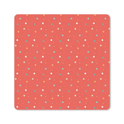 Produktbild von MuchoWow® Mauspad Mousepad Tupfen - Rot - Muster 20x20 cm - Mousepads - Maus Mat - Pad - Mausunterlage - Desk Mat - Bureauartikeln
