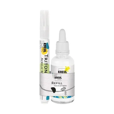 Produktbild von KREUL Refill Triton Acrylic Marker edge Weiß Set