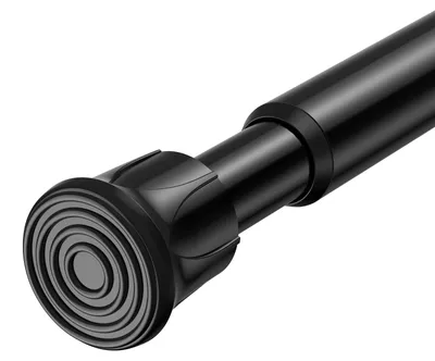 Productafbeelding van Gordijnroede - Zonder boren - Voor raamdecoratie - Zwart, 70-130 cm, diameter 13 mm