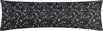 Produktbild von Baumwoll Renforcé Seitenschläferkissen Bezug 40x145cm - Sternenhimmel, Sternzeichen in Schwarz und Weiß - 100% Baumwolle Stillkissenbezug (KY-540-1)