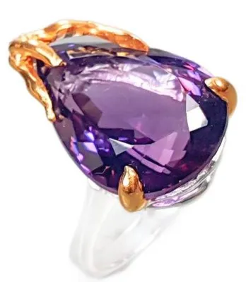Produktbild von 925er Kunstring IF, 22 Karat, Amethyst, Ringgröße 18
