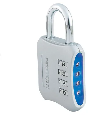 Produktbild von Master Lock 653EURD Zahlenschloss mit Zinkgehäus, Zufällige Farbe, 8,6 x 5 x 1,5 cm