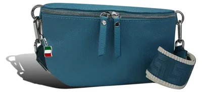 Image de Florence sac bandoulière assortie bleu multicolore cuir sac banane D2OTF807F