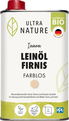 Produktbild von Ultra Nature Leinöl firnis 0,5 L Farblos
