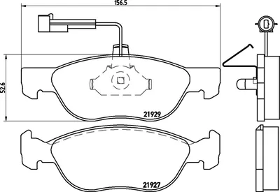Produktbild von Brembo Bremsbelagsatz, Scheibenbremse Vorderachse P 23 071