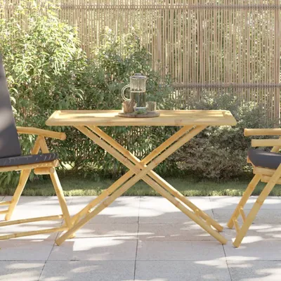 Obrázok produktu pre Maison Exclusive – Skľápateľný záhradný stôl, 110x55x75 cm, bambus