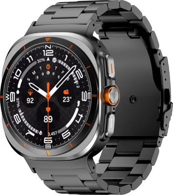 Obrázek produktu pro Pro Samsung Galaxy Watch Ultra 47mm Kovový náramek se třemi korálky Black