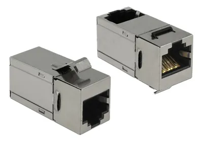 Produktbild von Delock Keystone Modul RJ45 Buchse > RJ45 Buchse Cat.6 90°