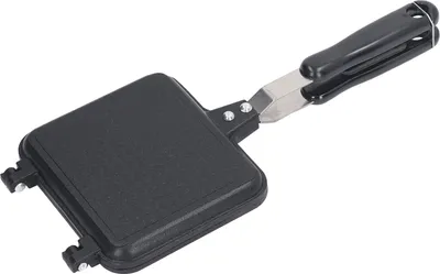 Produktbild von Sandwichmaker, Aluminiumlegierung, antihaftbeschichtet, doppelseitig, Brot-Panini-Backpresse, Flip-Pfanne für Naans, Brot, Pfannkuchen