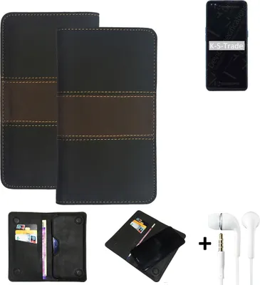 Produktbild von K-S-Trade Handyhülle + Kopfhörer kompatibel mit Oppo Reno4 Schutzhülle Walletcase Bookstyle Tasche Schutz Case Hülle Wallet Cover Kunstleder