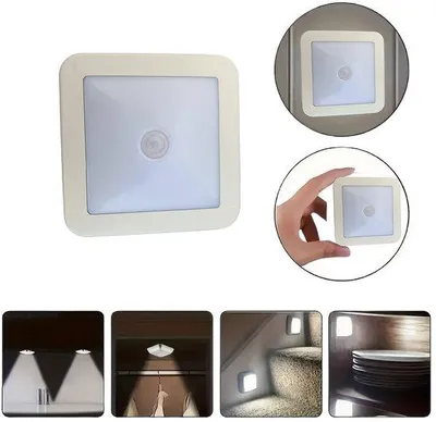 Image de Guirlande lumineuse à 6 LED avec capteur, interrupteur nocturne sans fil fonctionnant sur piles, adaptée à une utilisation sous les armoires, dans les couloirs, dans les escaliers, dans les penderies et les cuisines – idéale pour les décorations de Noël.
