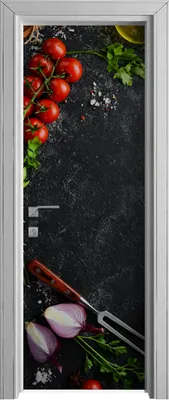 Produktbild von Tür Selbstklebende 70x210 cm Türfolie Türtapete Klebefolie - Gewürze Gemüse