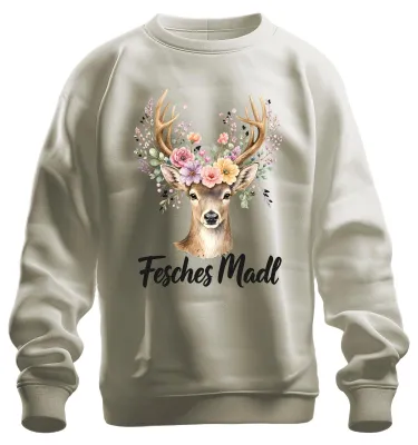 Immagine prodotto di Ragazza elegante, cervo, corna di fiori, abito tradizionale, pantaloni di pelle, Alpi, felpa, maglione, natura, taglia M