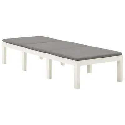 Immagine prodotto di Lettino Prendisole con Cuscino Plastica Bianco
