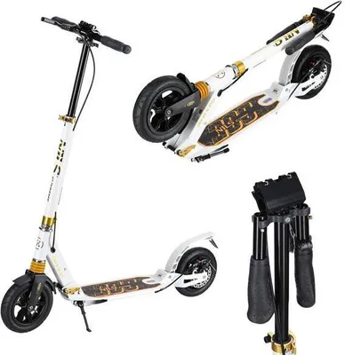Obrázek produktu pro Skládací koloběžka NILS Extreme HM209T bílá-zlatá