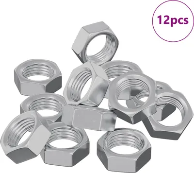 Produktbild von Sechskantmutter 12 pcs Silber M6 Metall