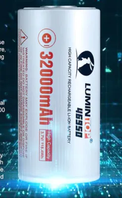 Produktbild von Akku 46950 mit 32000 mAh und 118 Wh für Taschenlampen