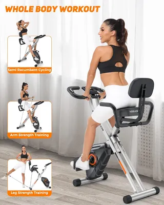 Produktbild von Faltbares Heimtrainer-Fahrrad - Klappfahrrad - Fitnessfahrrad - Trainingsfahrrad - Cardiogerät - Kompakt und platzsparend