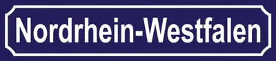 Produktbild von vianmo Blechschild 10x46 cm Nordrhein - Westfalen Deutschland