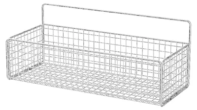 Produktbild von Hängeregal für die Küche, wandmontierter Korb, stanzfreie Organizer-Körbe für Schlafsaal, Schlafzimmer, Weiß