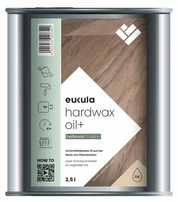 Produktbild von Eukula Hardwax Oil+, Halbmatt, 2,5 Liter
