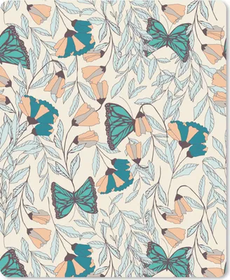 Produktbild von MuchoWow® Mauspad Mousepad Mädchen - Schmetterling - Blumen - Muster - Mädchen - Kinder - Kind 19x23 cm - Mousepads - Maus Mat - Pad - Mausunterlage - Mauspads - Spielen