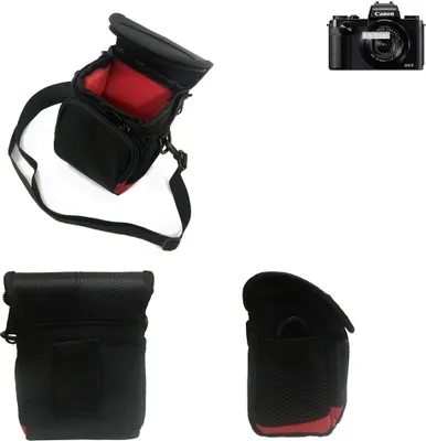 Produktbild von K-S-Trade Kameratasche Fototasche Umhängetasche Schultertasche Zubehör Tasche Schutz Hülle kompatibel mit Canon PowerShot G5 X mit Zusatzfach und