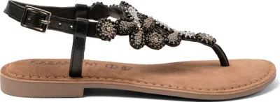 Produktbild von Lazamani Maritza Damen Leder-Sandalen Black Größe 36