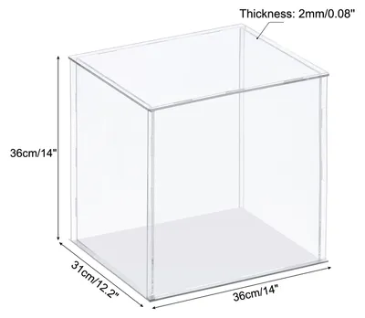 Produktbild von Klare Vitrine Acryl Box Transparente Staubdichte Box Zusammenbauen Vitrine 35x30x35cm fš¹r Sammlerstš¹cke Kunsthandwerk