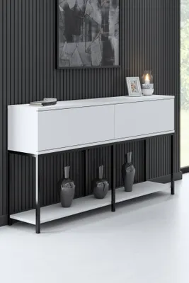 Image de Skye Decor, Lord - Black, White, Armoires de salon, noir, 150 x 80 x 30 cm